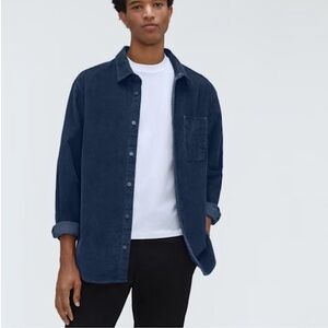 💙EVERLANE MEN’S THE CORDUROY RELAXED SHIRT IN INSIGNIA BLUE L